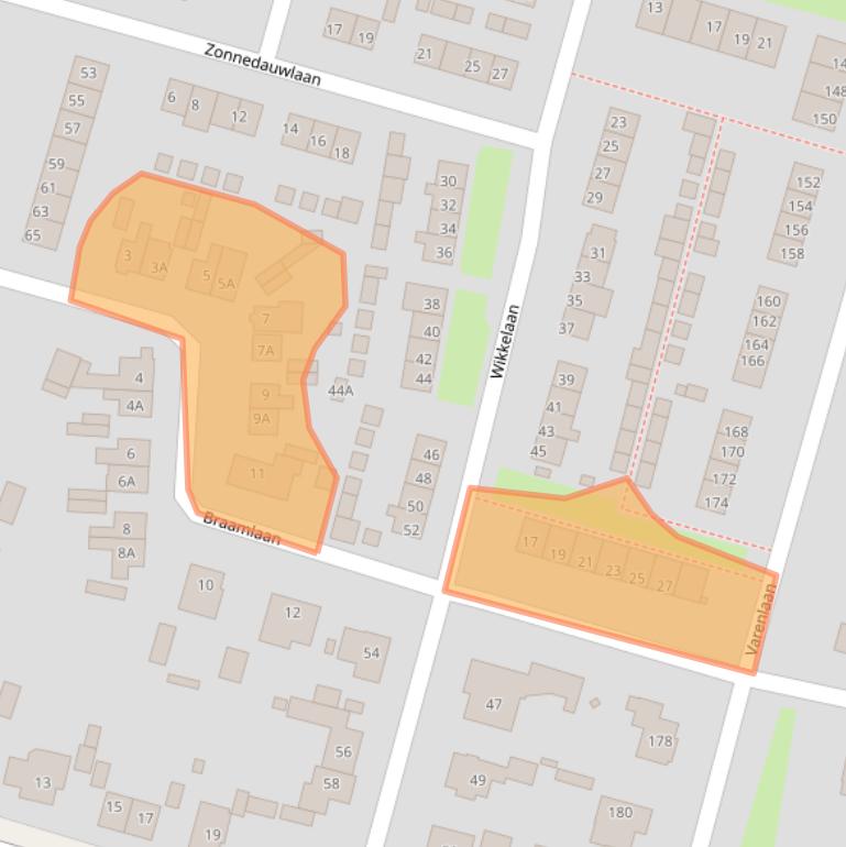 Kaart van postcodegebied 3852CK.