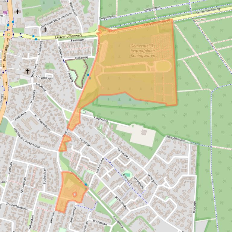 Kaart van postcodegebied 3852CP.