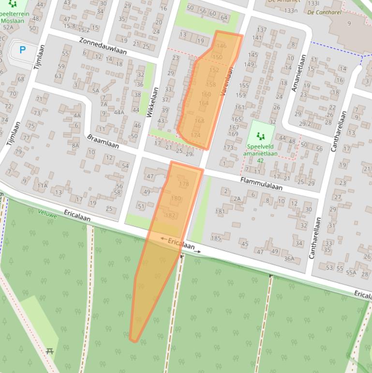 Kaart van postcodegebied 3852CV.