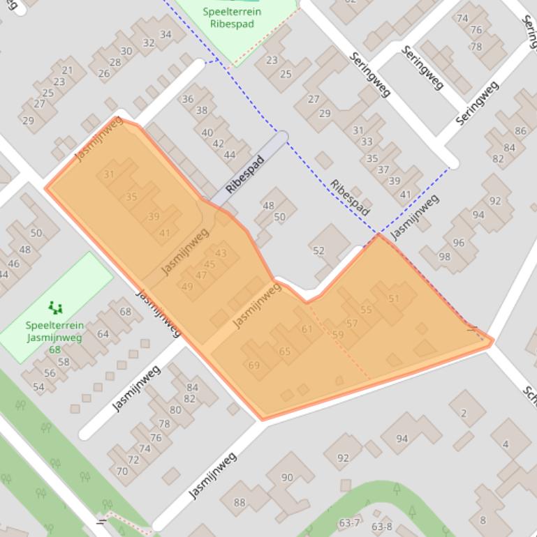 Kaart van postcodegebied 3852GH.