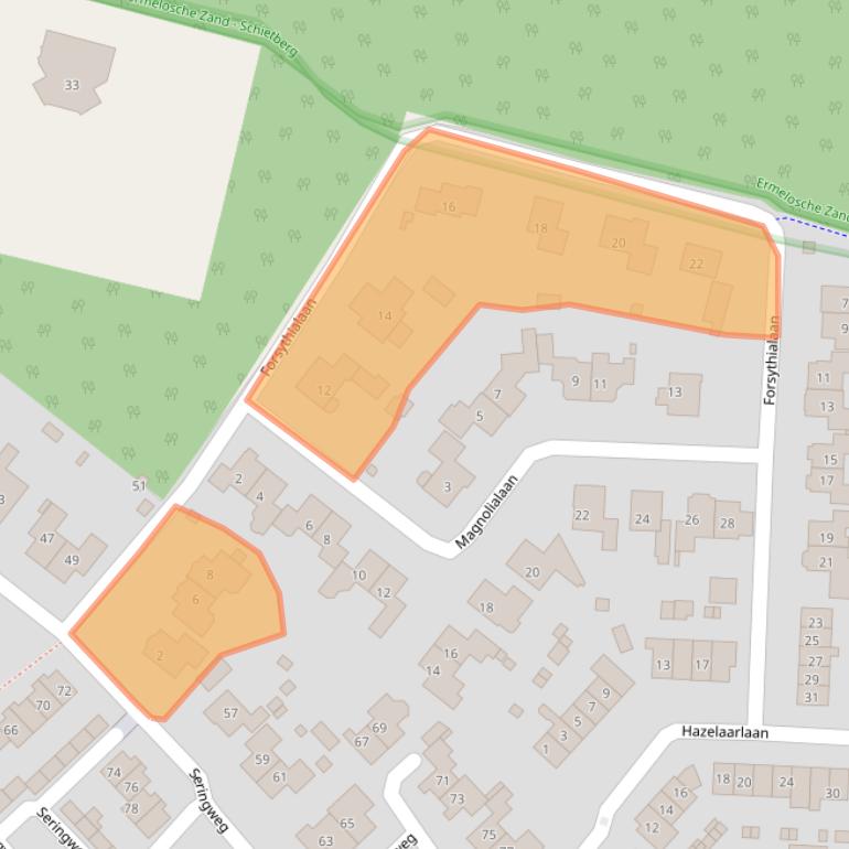 Kaart van postcodegebied 3852JD.