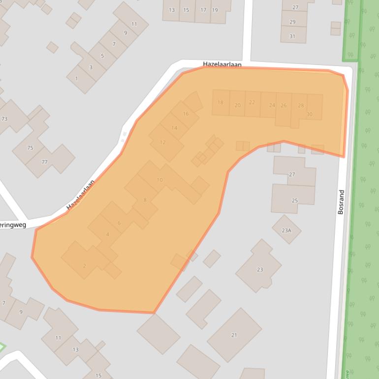 Kaart van postcodegebied 3852JH.