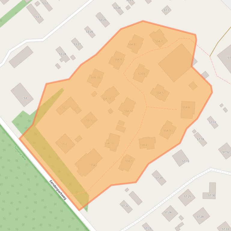 Kaart van postcodegebied 3852LH.