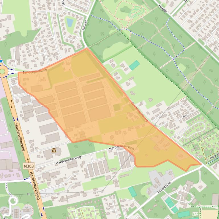 Kaart van postcodegebied 3852LK.