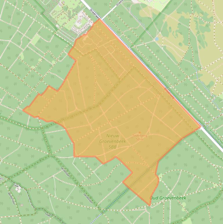 Kaart van postcodegebied 3852MG.