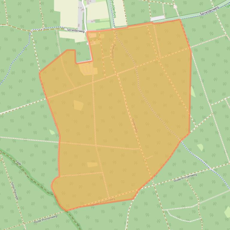 Kaart van postcodegebied 3852MK.