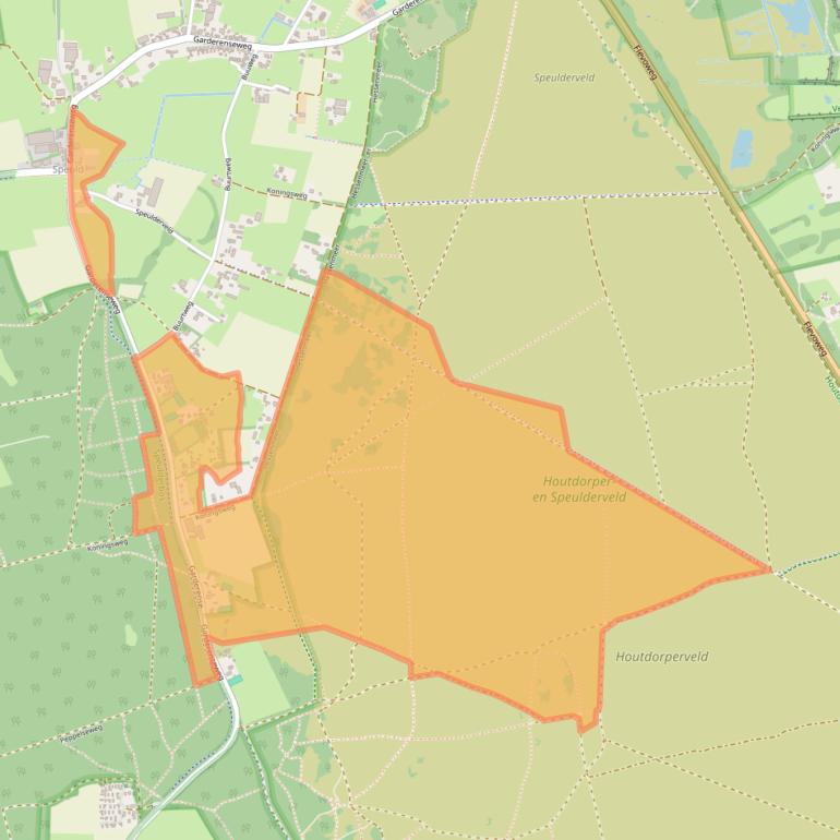 Kaart van postcodegebied 3852NH.