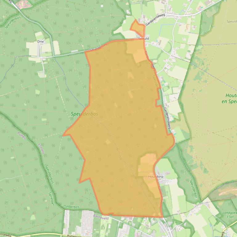 Kaart van postcodegebied 3852NM.