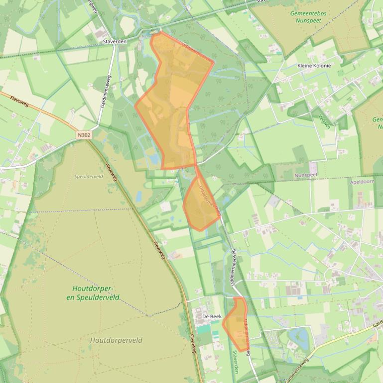 Kaart van postcodegebied 3852NT.