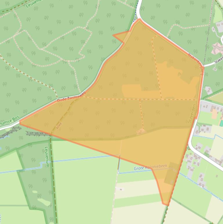 Kaart van postcodegebied 3852PS.