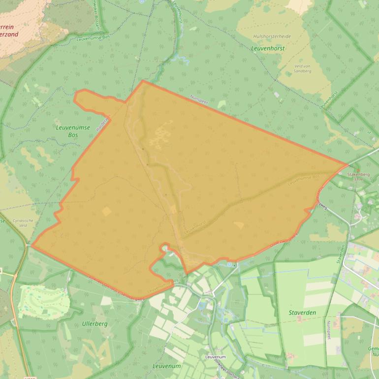 Kaart van postcodegebied 3852PW.