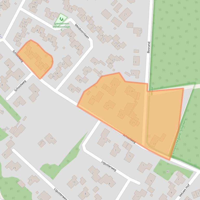 Kaart van postcodegebied 3852ZA.