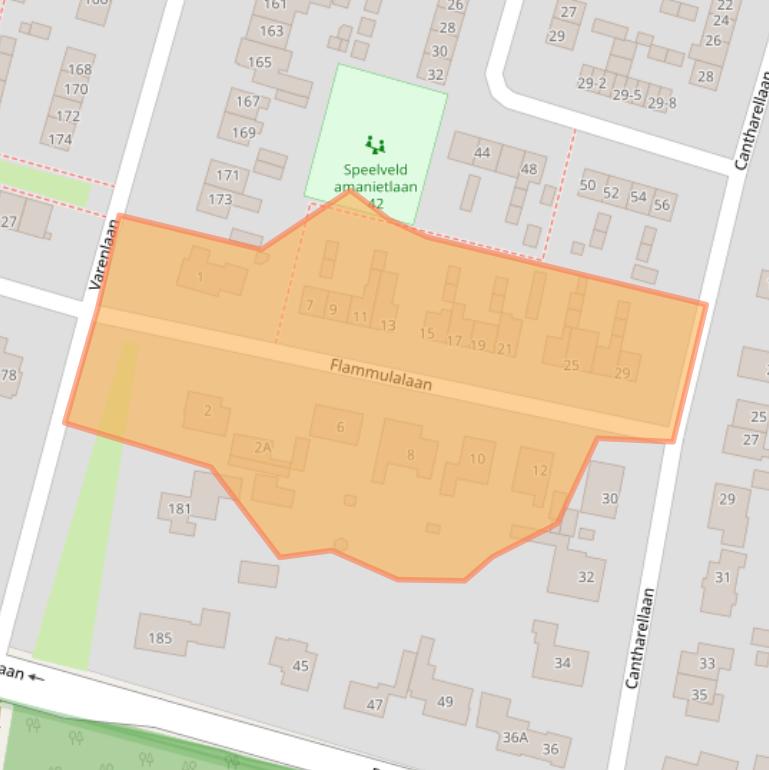 Kaart van postcodegebied 3852ZT.