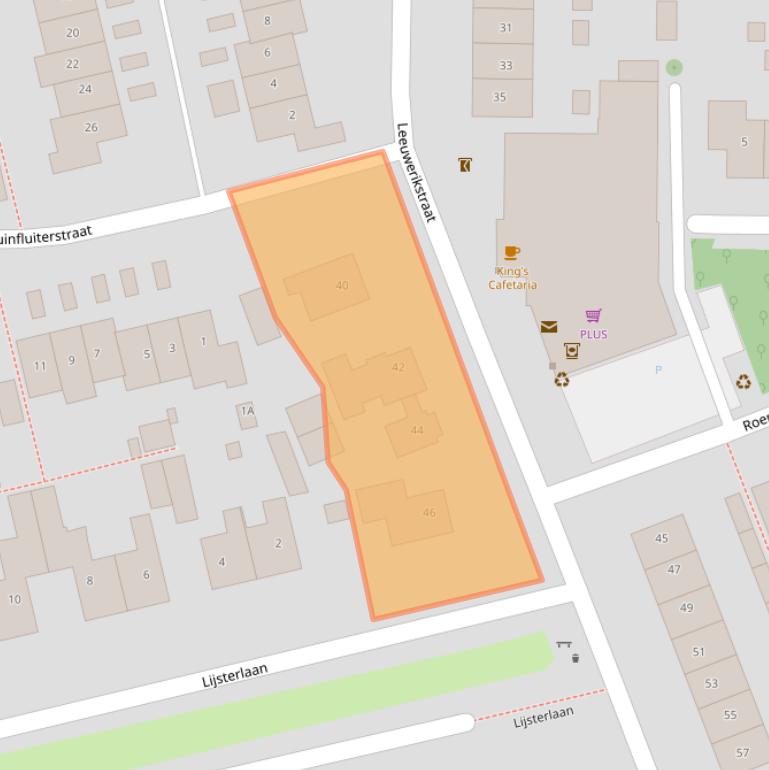 Kaart van postcodegebied 3853AD.