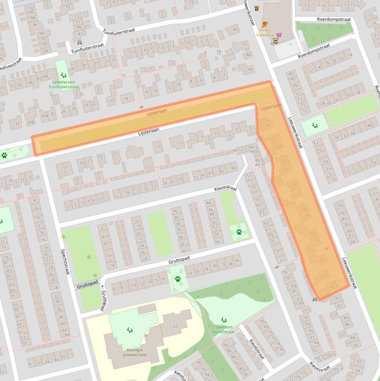 Kaart van postcodegebied 3853AE.