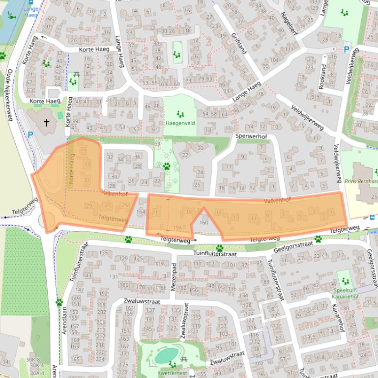 Kaart van postcodegebied 3853BN.