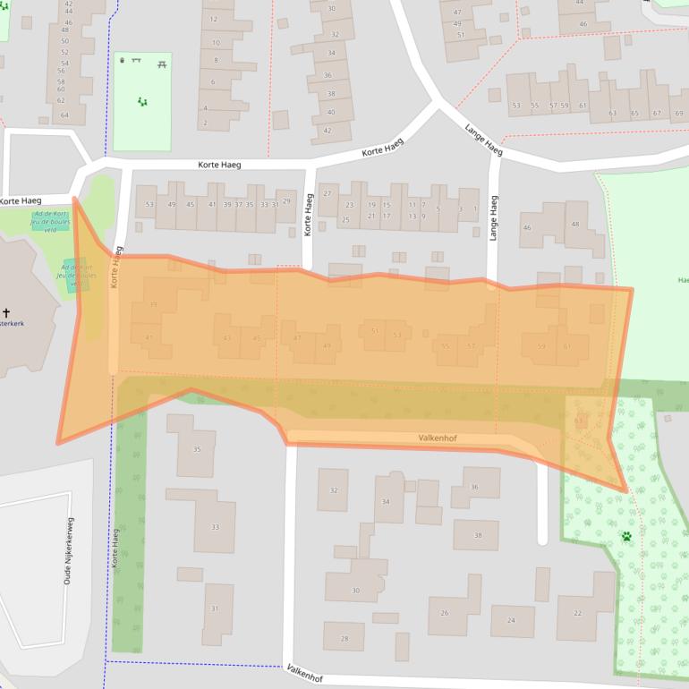 Kaart van postcodegebied 3853BP.