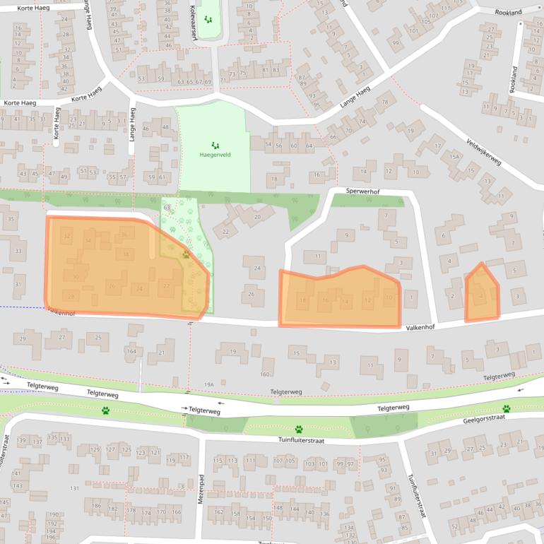 Kaart van postcodegebied 3853BR.