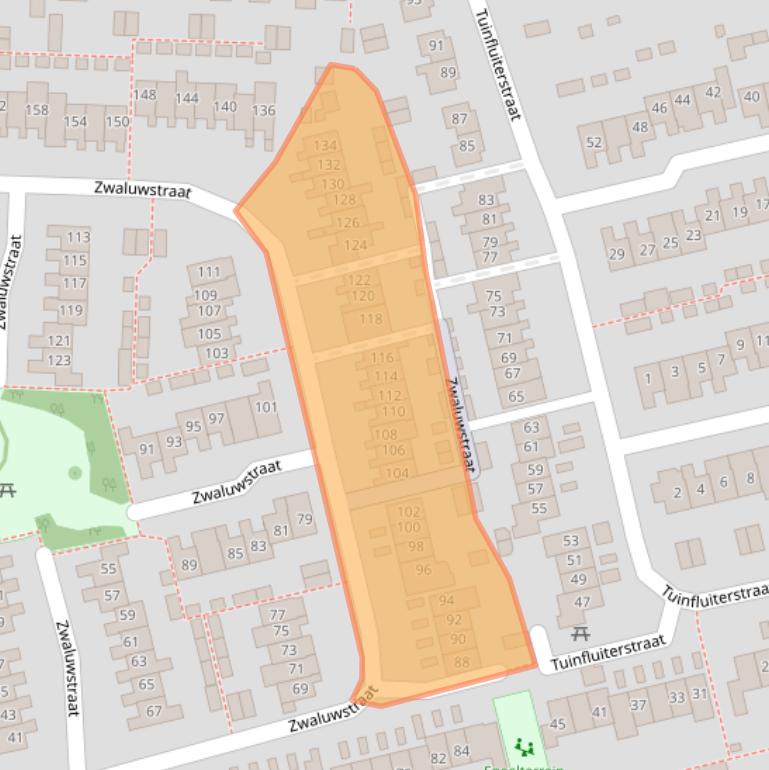 Kaart van postcodegebied 3853CJ.