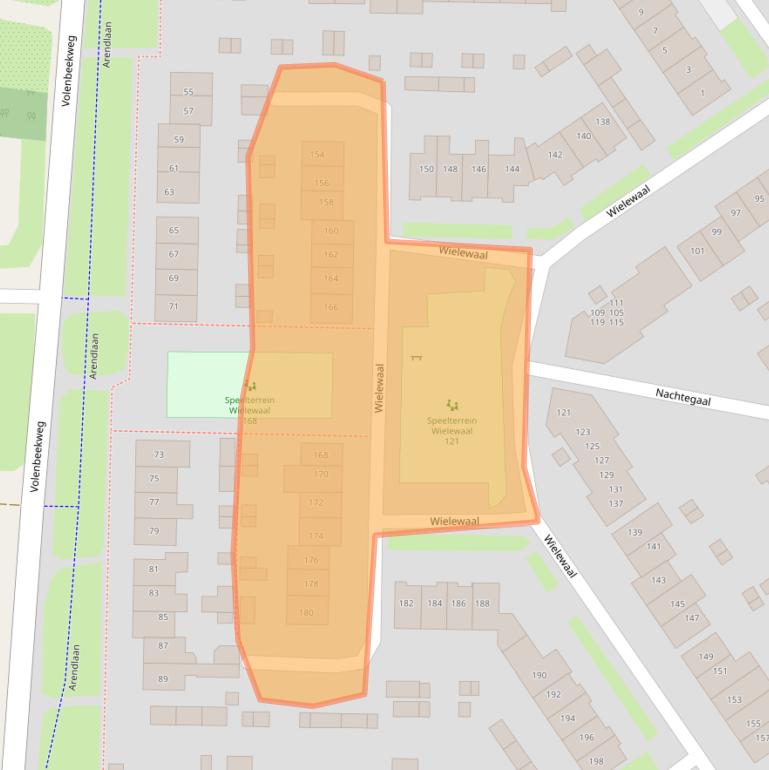 Kaart van postcodegebied 3853DK.