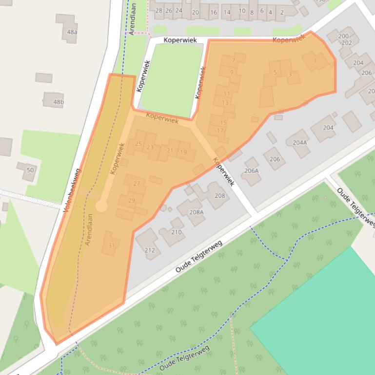 Kaart van postcodegebied 3853DR.