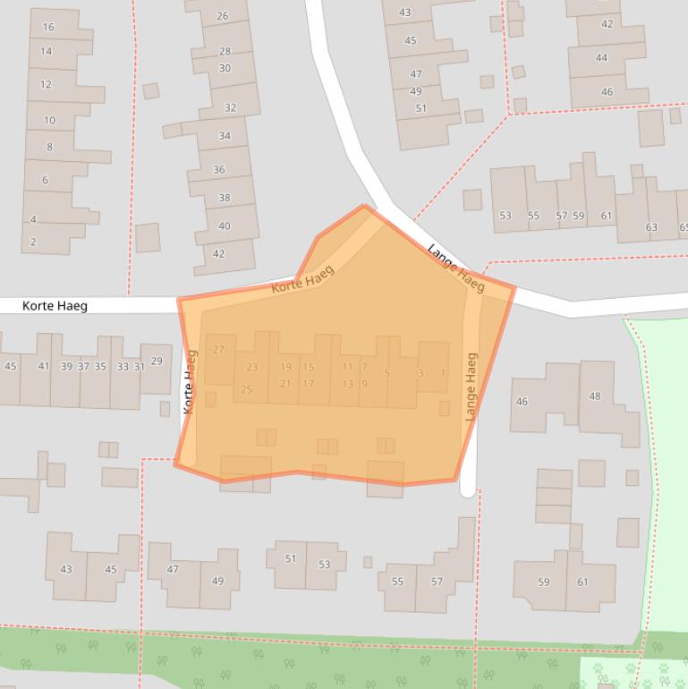 Kaart van postcodegebied 3853EA.