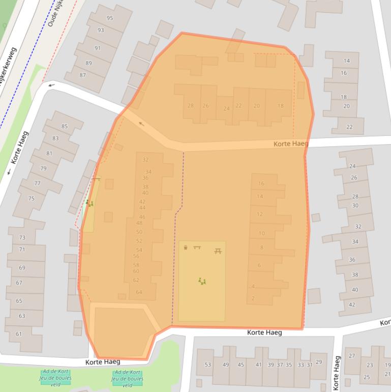 Kaart van postcodegebied 3853ED.