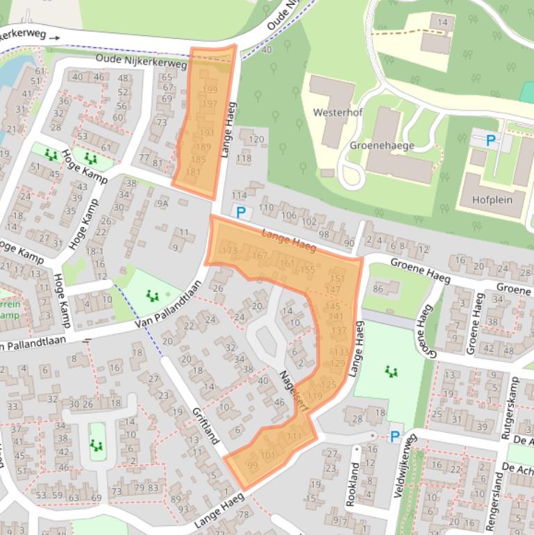 Kaart van postcodegebied 3853EG.