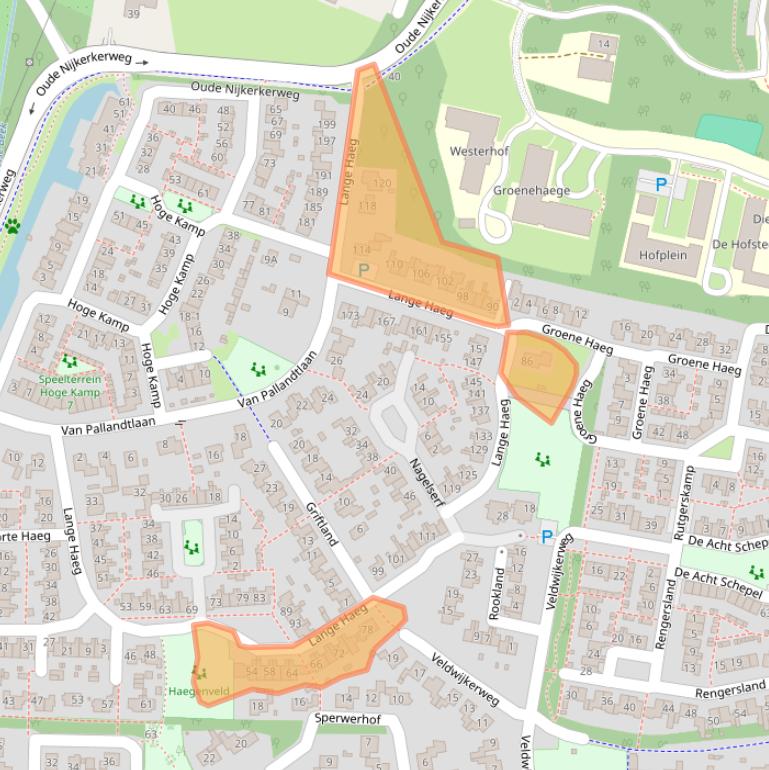 Kaart van postcodegebied 3853EJ.