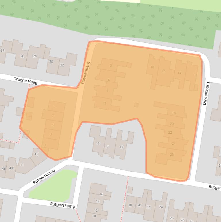 Kaart van postcodegebied 3853EM.