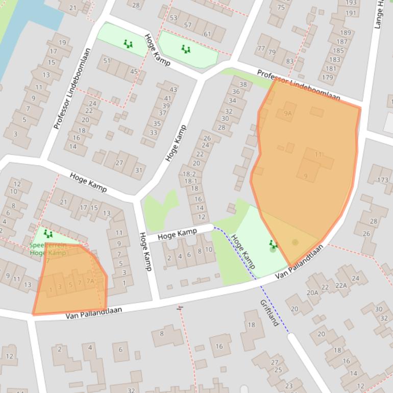 Kaart van postcodegebied 3853EN.