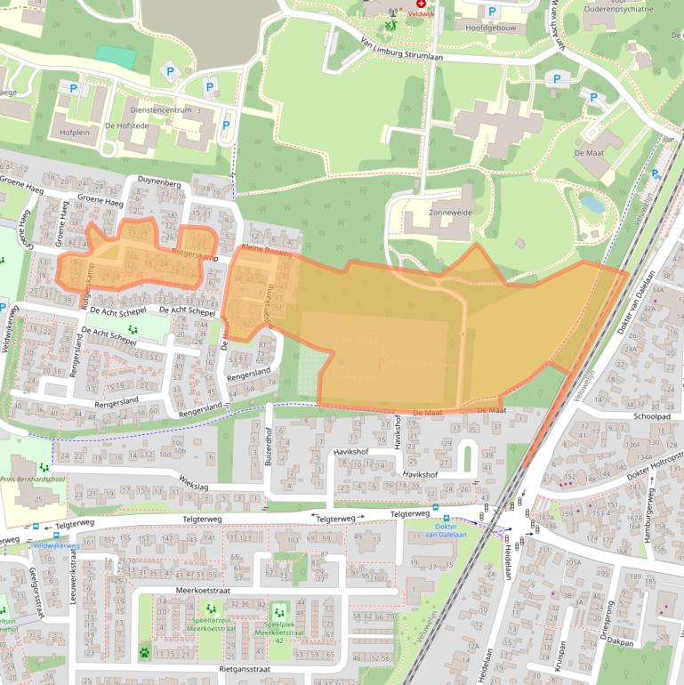 Kaart van postcodegebied 3853ES.