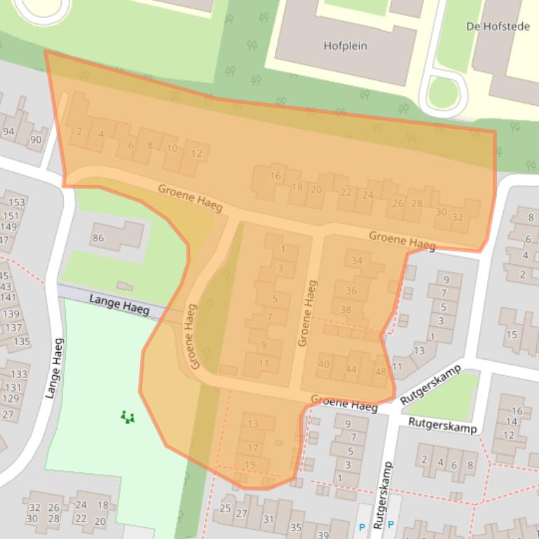 Kaart van postcodegebied 3853EZ.