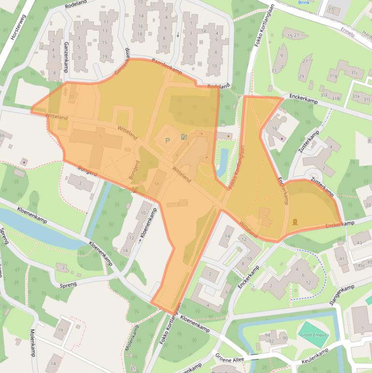 Kaart van postcodegebied 3853HD.