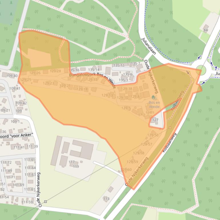 Kaart van postcodegebied 3853JR.