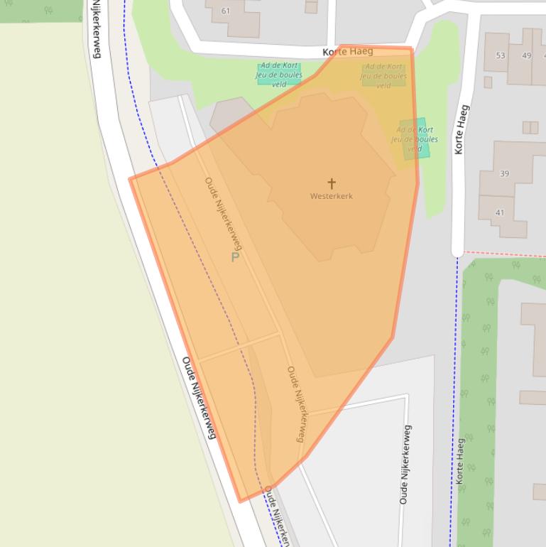 Kaart van postcodegebied 3853JS.