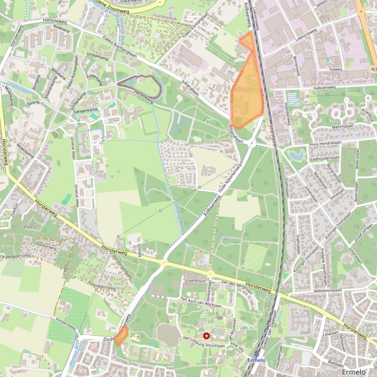 Kaart van postcodegebied 3853JT.