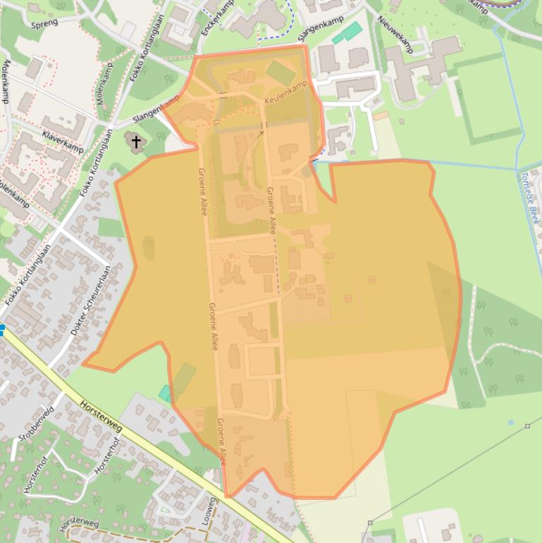Kaart van postcodegebied 3853JW.