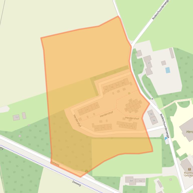 Kaart van postcodegebied 3853LA.