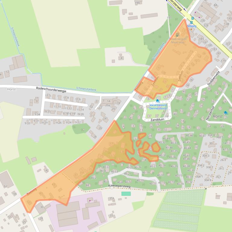 Kaart van postcodegebied 3853LH.