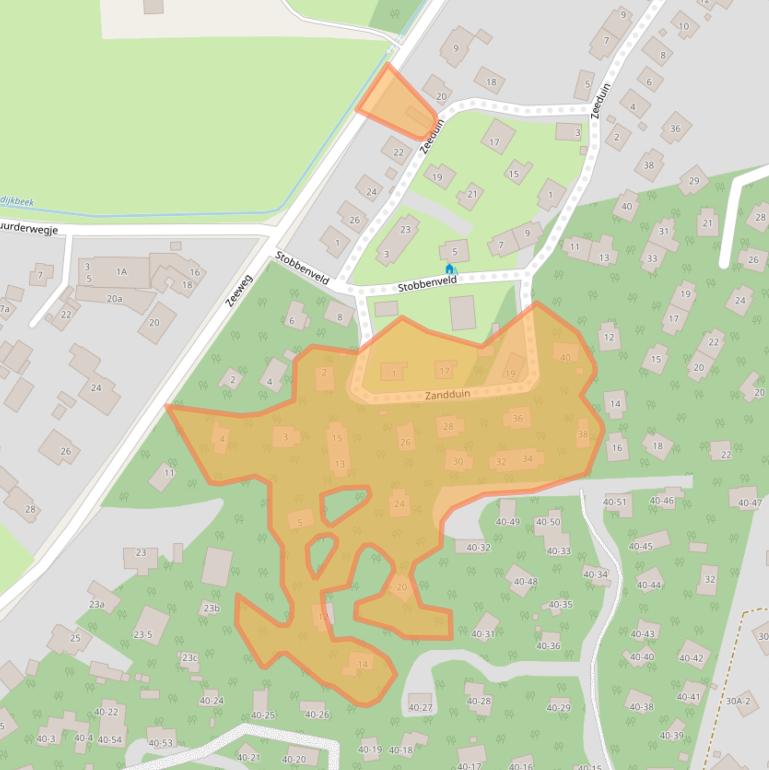 Kaart van postcodegebied 3853LJ.