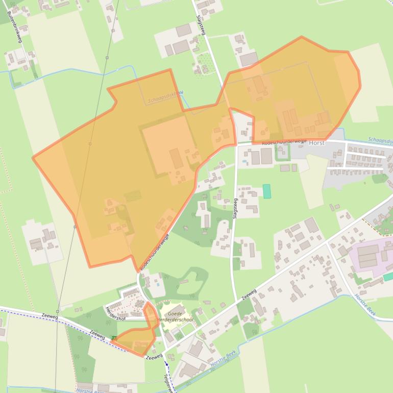 Kaart van postcodegebied 3853LS.