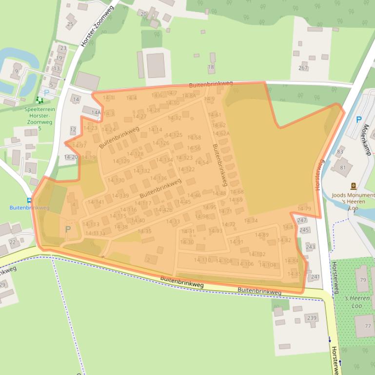 Kaart van postcodegebied 3853LW.