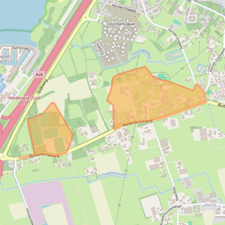 Kaart van postcodegebied 3853LX.