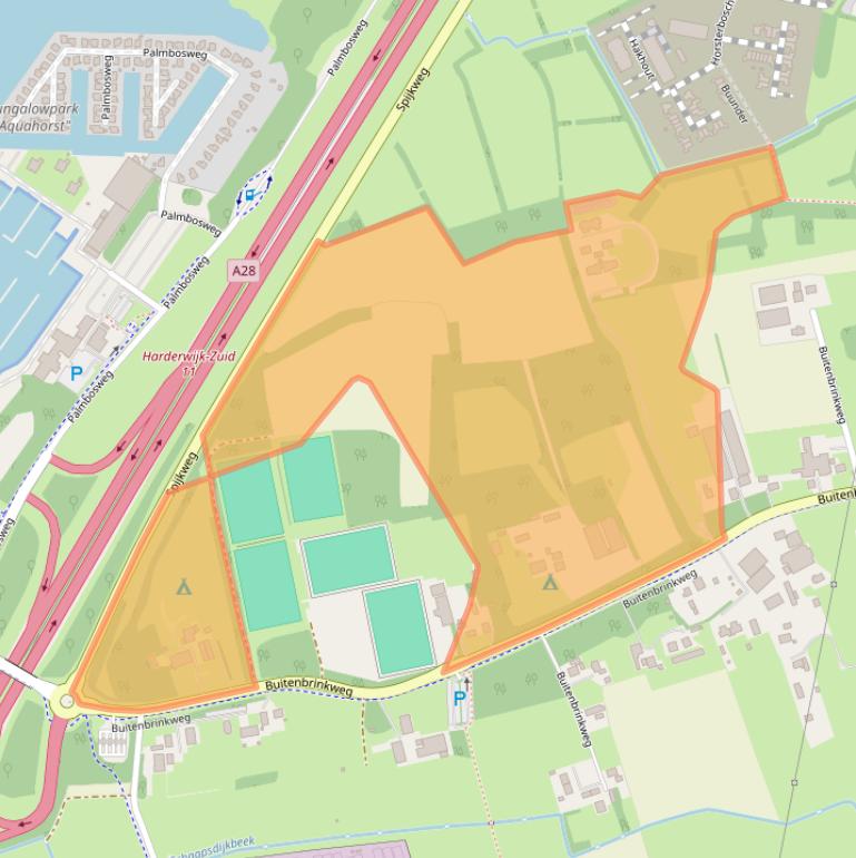 Kaart van postcodegebied 3853LZ.