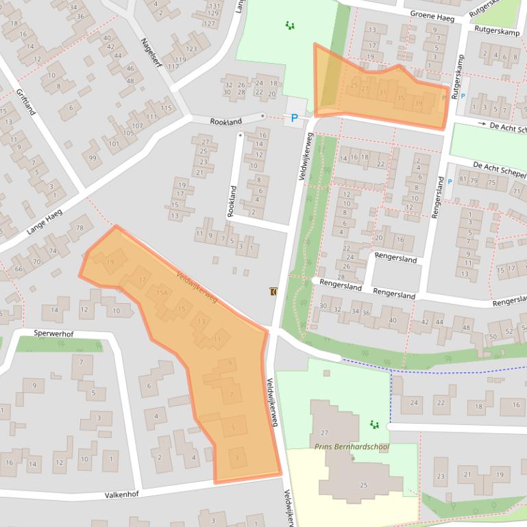 Kaart van postcodegebied 3853NA.