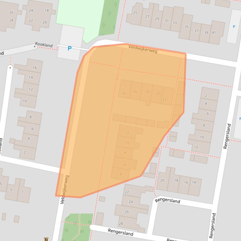 Kaart van postcodegebied 3853NB.