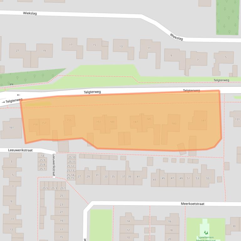 Kaart van postcodegebied 3853NG.