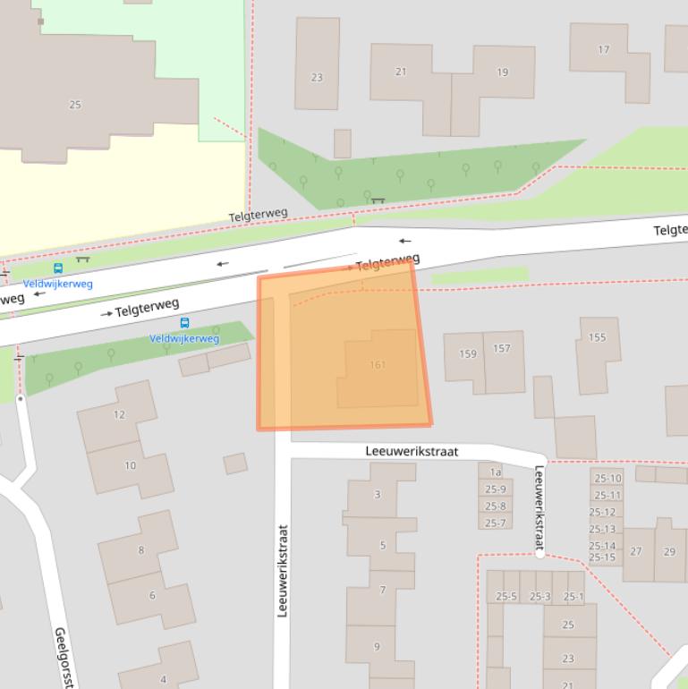 Kaart van postcodegebied 3853NH.