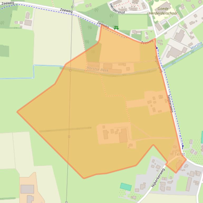 Kaart van postcodegebied 3853NK.